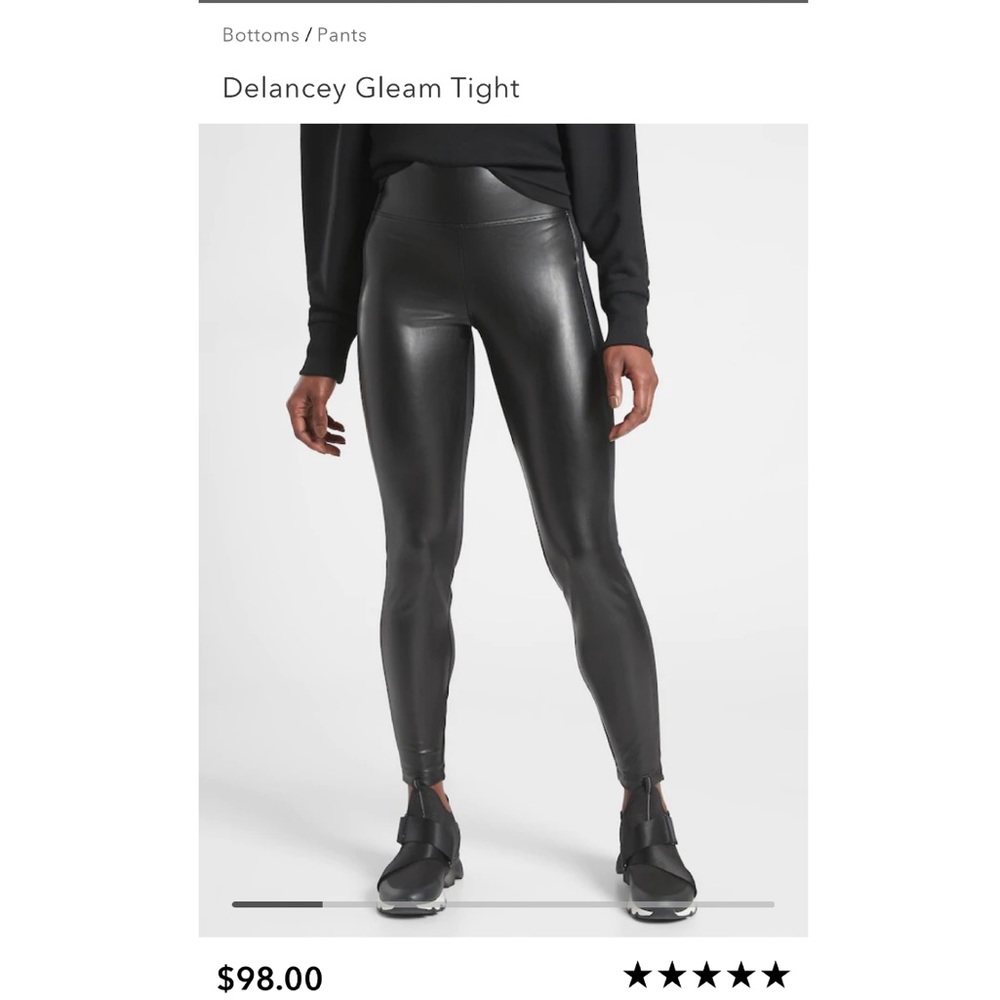 Athleta stretch faux leather leggings
